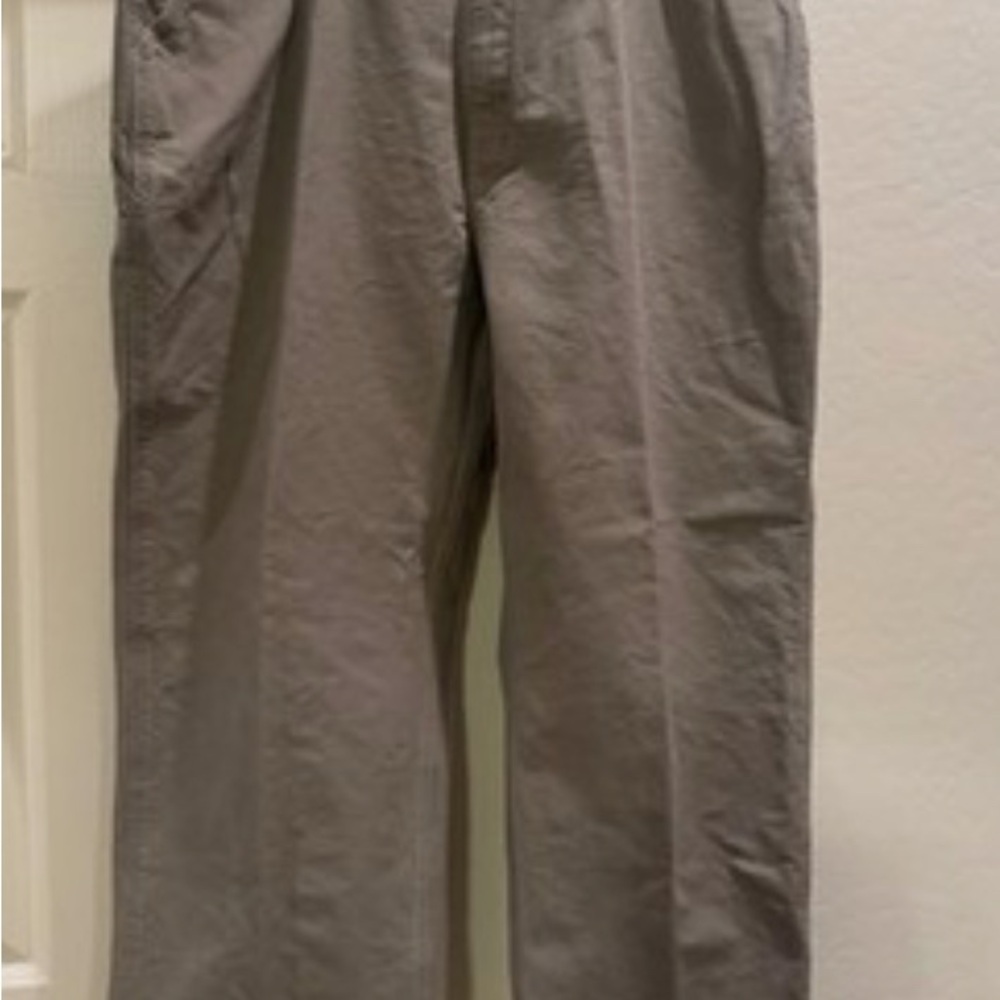 Carhartt Carpenter Pants Mens 46x32 Dungaree Fit Beige Canvas Workwear B11 DES